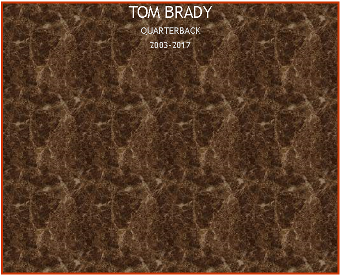 Text Box: TOM BRADYQUARTERBACK2003-2017
